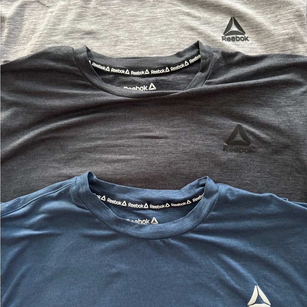 (3) Reebok Men's Short Sleeve Tee Set - Gray, Black, Blue